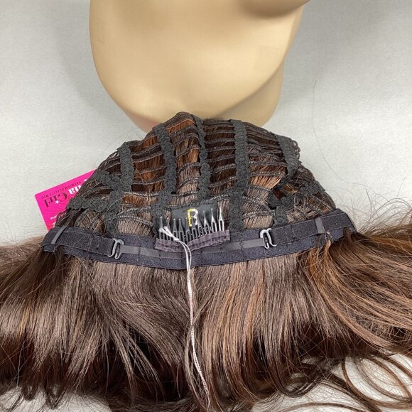 Hannah Wig Brown & Blonde Long Straight Curl Classic Cap Adjustable Synthetic - Picture 7 of 9